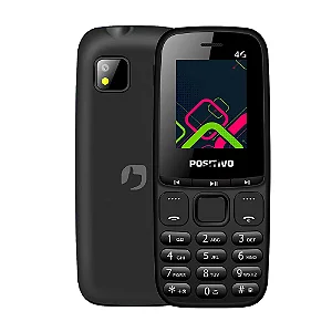 Celular Positivo P26 4G, Dual chip, Tela 1.8'', Memória Interna 128MB, Rádio FM