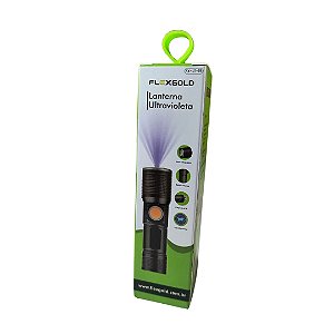 Lanterna De LED Potente Com Luz Negra Ultravioleta (UV)