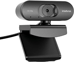 Webcam Intelbras HD, USB 2.0, Microfone Frontal - CAM HD 720p Preto
