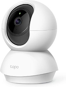 Câmera de Segurança TP-LINK Interna Tapo TC70-BR Wi-Fi, 1080p FHD, 512GB, visão 360° Visão Noturna Branca
