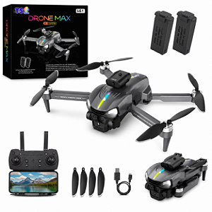 Drone Quadricóptero Hd Ts Toys Max com Sensor De Obstáculos Recreativo Pouso Solo 2 Baterias