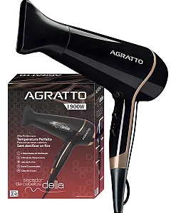 Secador De Cabelos Profissional Della 1900w Agratto Cor Preto SC-02