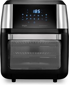 Fritadeira e Forno Elétrico Elgin Oven 12L com Timer, 4 em 1, Painel Touch, Preto/Inox 220V