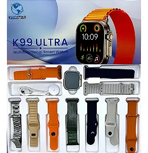 Relogio Smartwatch K99 Ultra Series 9 10 Pulseiras Academia Esportes K99-ULTRA-10-PULSEIRAS