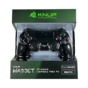 Controle Sem Fio Compatível PS4 KP-GM018 Knup Preto