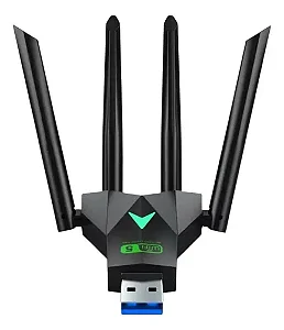 Adaptador Wifi Usb Dual Band Com 4 Antenas KP-AW163 - Knup