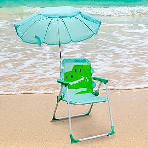 Cadeira De Ferro Infantil Com Sombrinha Maré 3005