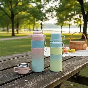 Garrafa Térmica 800ml Inox Copo Alça BM-P1845