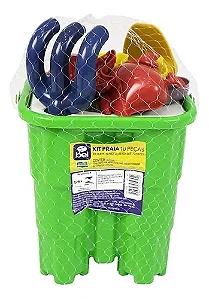 Kit Baldinho Quadrado Castelo Praia 10 Peças Bel 195500