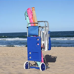 Carrinho Com Mesa De Praia De Alumínio Com Bolsa Belfix 704400