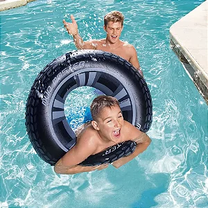 Boia Inflável Redonda Pneu Mud Master 91cm Bel Cor Preto 97600