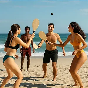 Frescobol - Kit Raquete + Bola - Bel - Preto 481000