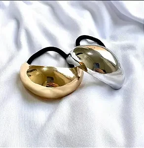 Rabicó Arco Curvado Liso Oval Pprateada  e  Dourado YZL001700-2