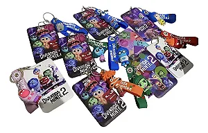 Porta Cracha + Chaveiro Divertidamente