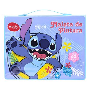 Kit 55 Cartinhas Stitch Com Maleta De Metal Porta Cards GO-3122