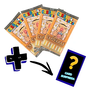 Cards Capivaras Para Coloris Com 4 Unidades CARD-CAPI
