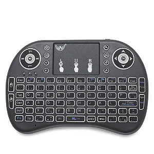 Mini Teclado Iluminado Sem Fio Touchpad Teclado Preto AL-313