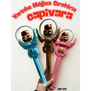 Varinha Vara Mágica Giratória Tipo Catavento Com Capivara Giratória Com LED JF-583