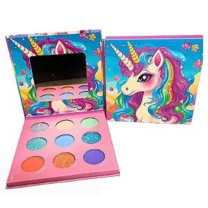 Paleta de Sombras 9 Cores Unicórnio Com Espelho MYJ-0903