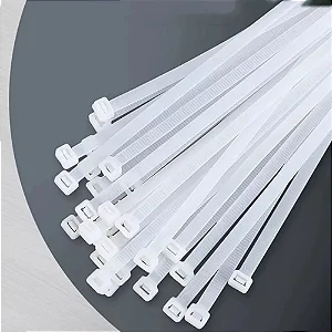 Abraçadeira Nylon Pacote 100 Pçs 2.5mmx100mm Cor Branco BOM-5501