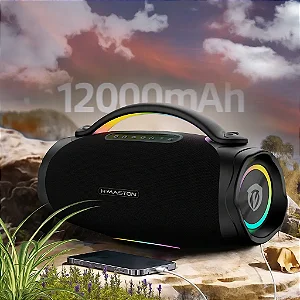Caixa De Som Bluetooth TWS H’maston 120W Resistente Agua C/2microfone Sem Fio RN09