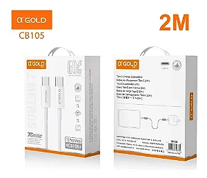 Cabo 2 Metros Duplo Usb-c  A'gold Turbo 60w CB-105 Original