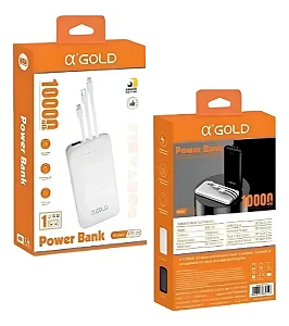 Carregador Portátil 10.000mah Adaptador 3 Entradas-Branco BTE-26