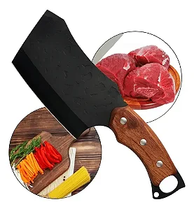 Faca Cutelo20cm C/bainha Luatek SLK-LAF148AB