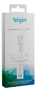 Cabo Usb Tipo C Para Usb Tipo C 1m Branco - Elgin TC-TC-ELGIN