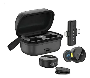 Microfone De Lapela Sem Fio Magnético 2 Em 1 A'gold MCF-38