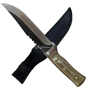 Faca 30cm Corte Preciso Com Lâmina de Aço Inoxidável e Cabo de Madeira   SLK-A26