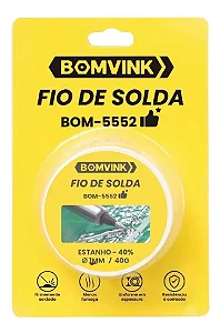 Fio De Solda 1 Mm 40g Estanho Profissional Fluxo Integrado BOM-5552