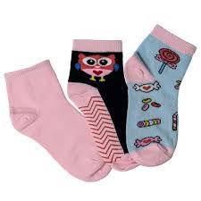 Kit 3 Pares Meia Casual Masculina Feminina Infantil Cano Curto Cores Variadas 2533775