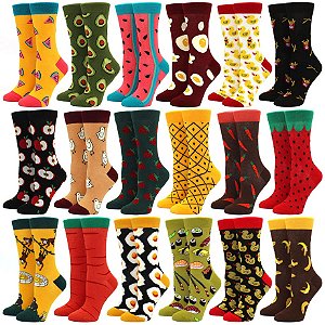 Meia Cano alto Divertida Unisex LUA511-011