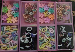 Kit De Piranha e  Xuxinha Para Cabelo Infantil  2502