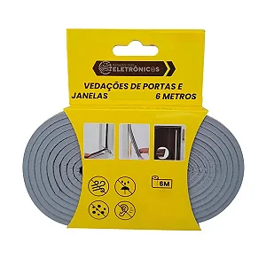 Fita Vedações De Portas E Janelas Modelo E-6 Metros BOM-1326