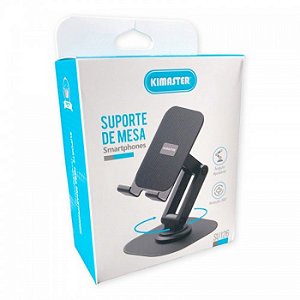 Suporte De Mesa Preto Para Celular e Tablet Kimaster SU126