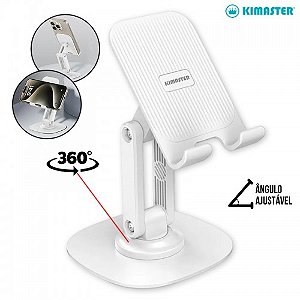 Suporte De Mesa Branco Para Celular e Tablet Kimaster SU126