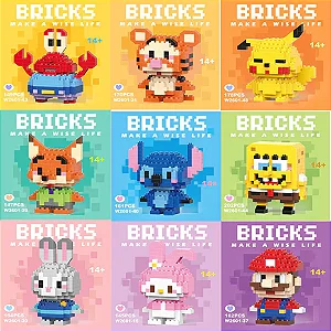 Blocos De Construção De Personagens De Desenhos Animados BRICKS
