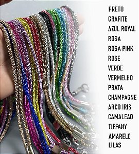 Cordão Universal Para Celular Pescoço Brilho Stras Luxo - 23468 - GS001