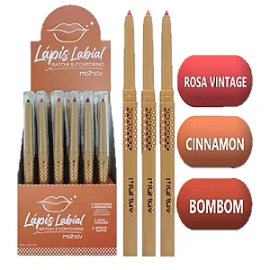 Lápis Labial 2 em 1 Mahav Dia a Dia – Contorno Preciso e Batom Matte