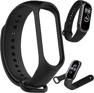 Pulseira Premium para Mi Band 3, 4, 5, 6, 7, 8 e 9 – Silicone Macio Soft-Touch
