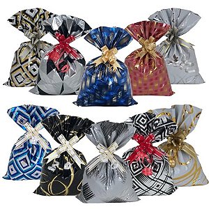 Saco Metal Com Laço 20cm X 29cm Pequena Sortido 2029