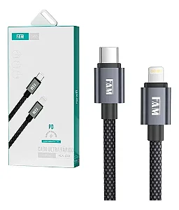 Cabo Usb-c Para Lightning 1,2m Ultra  Rápido Metal  FCA-2201 -FAM