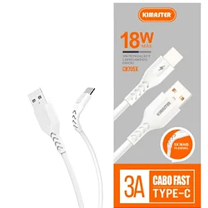 Cabo De Dados Tipo C 1m 18w 3A Qc Kimaster CB702C