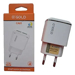 Carregador USB AGold CA01 3.1A com 2 Portas