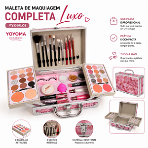 Maleta Maquiagem Completa Luxo YYX-ML01