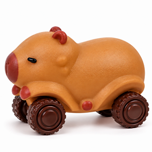 Capivara Squishy Antiestresse Amassa, Estica com Rodinhas