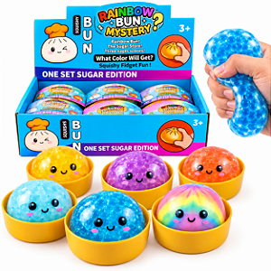 Squishy Bun Rainbow Mystery – Brinquedo Sensorial Fidget Antiestresse