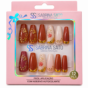 Unhas Postiças Sabrina Sato – 12 Peças com Adesivo Autocolante SP1706